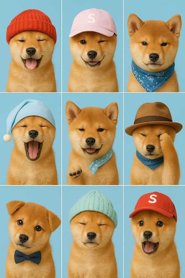 犬証明写真　背景色変更サンプル