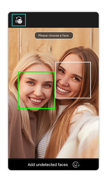 PhotoDirector App - detect faces in pictures