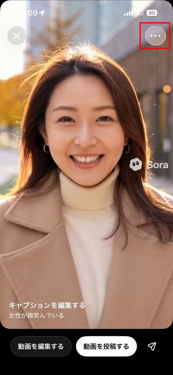 Sora プロンプトの入力