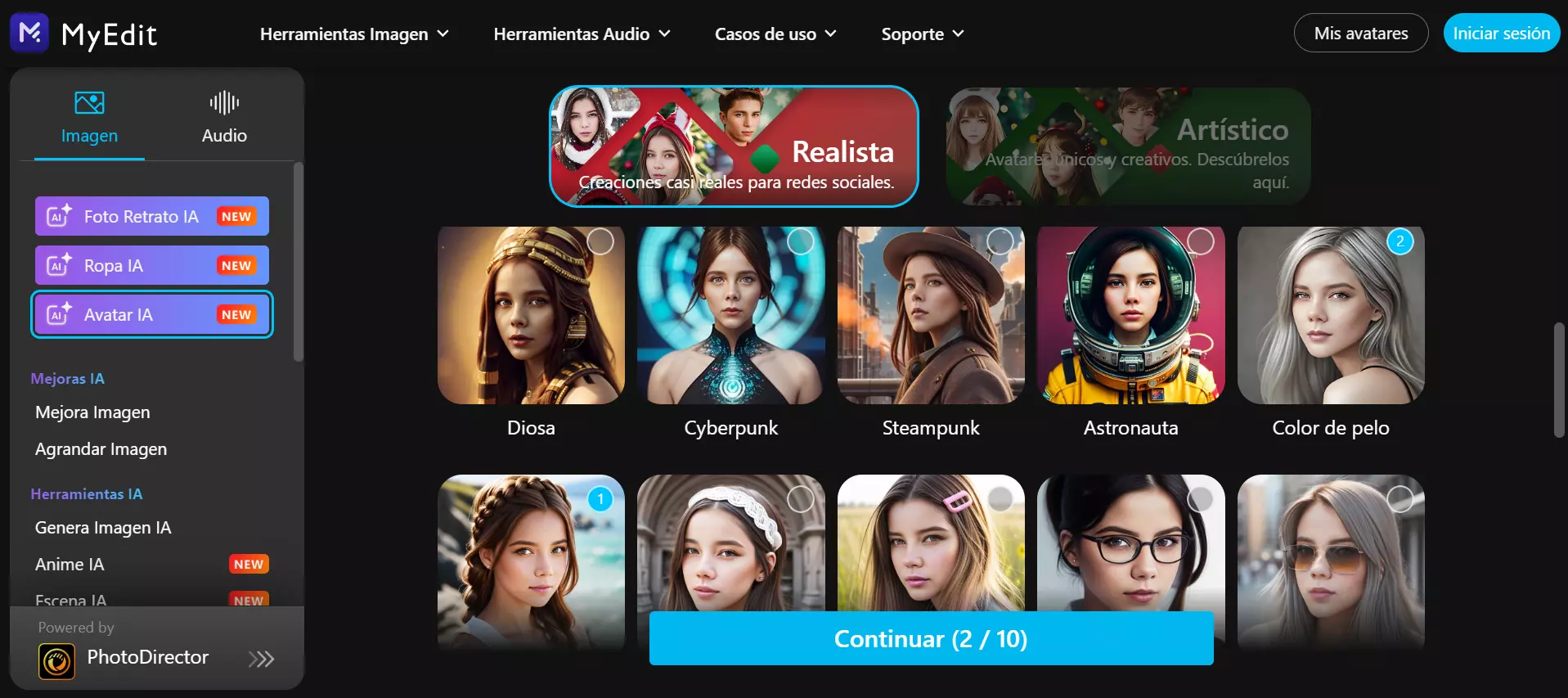 MyEdit - el mejor simulador de cortes de pelo online