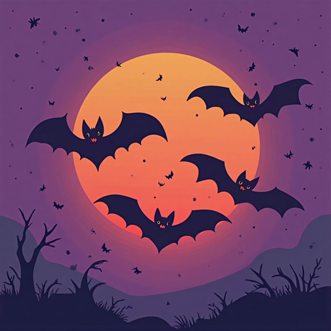 萬聖節蝙蝠圖案