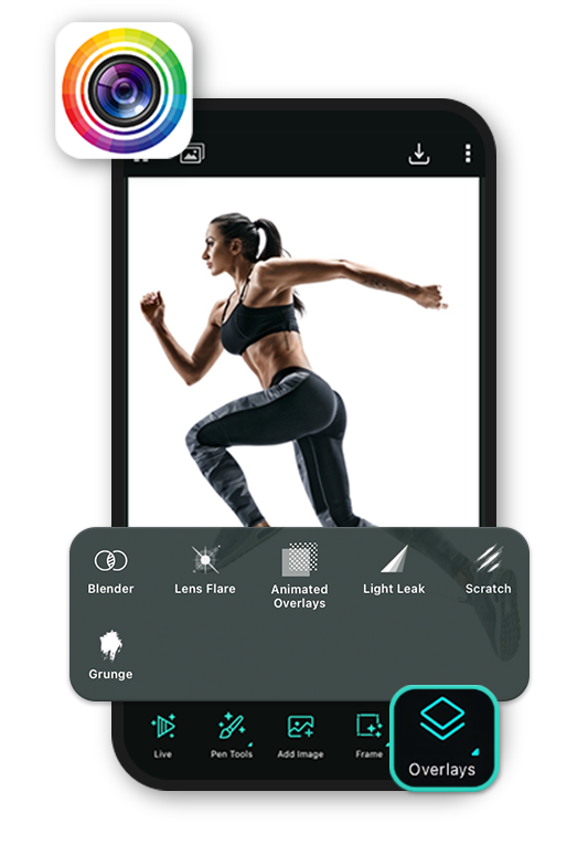 PhotoDirector App - Select Overlay