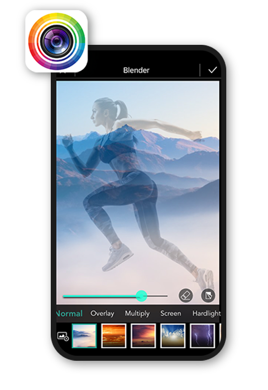 PhotoDirector App - Select an Overlay