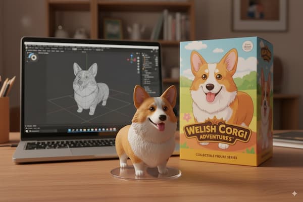 Nano Bananaフィギュア風に生成画像完成例