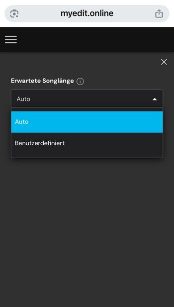 Lege die Länge deines Songs fest