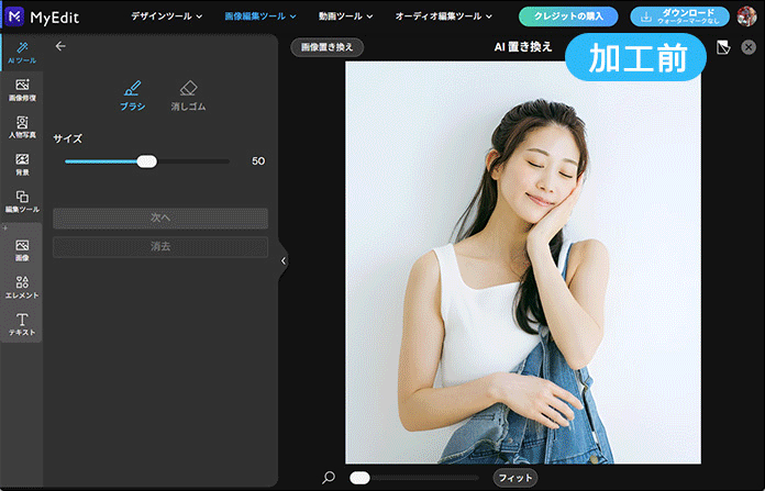 MyEdit AI 置き換えサンプル