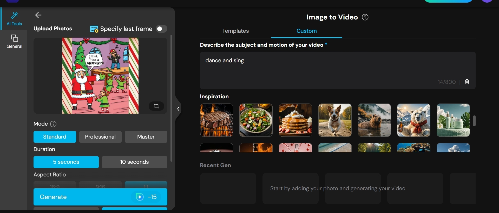 How to Animate Christmas Memes with AI Step 2