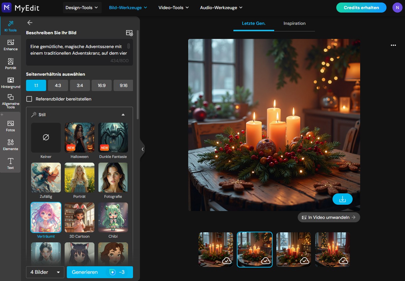 MyEdit - Adventsgrüße gestalten