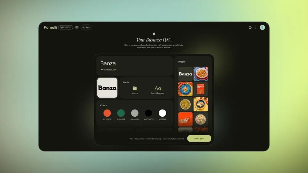 Pomelli建立品牌DNA
