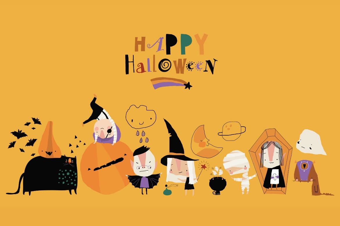 萬聖節 Q 版圖案