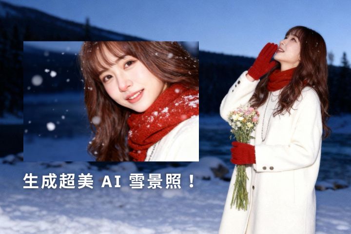 	AI 雪景特效怎麼做？一鍵合成夢幻雪地照，再讓照片動起來超浪漫！