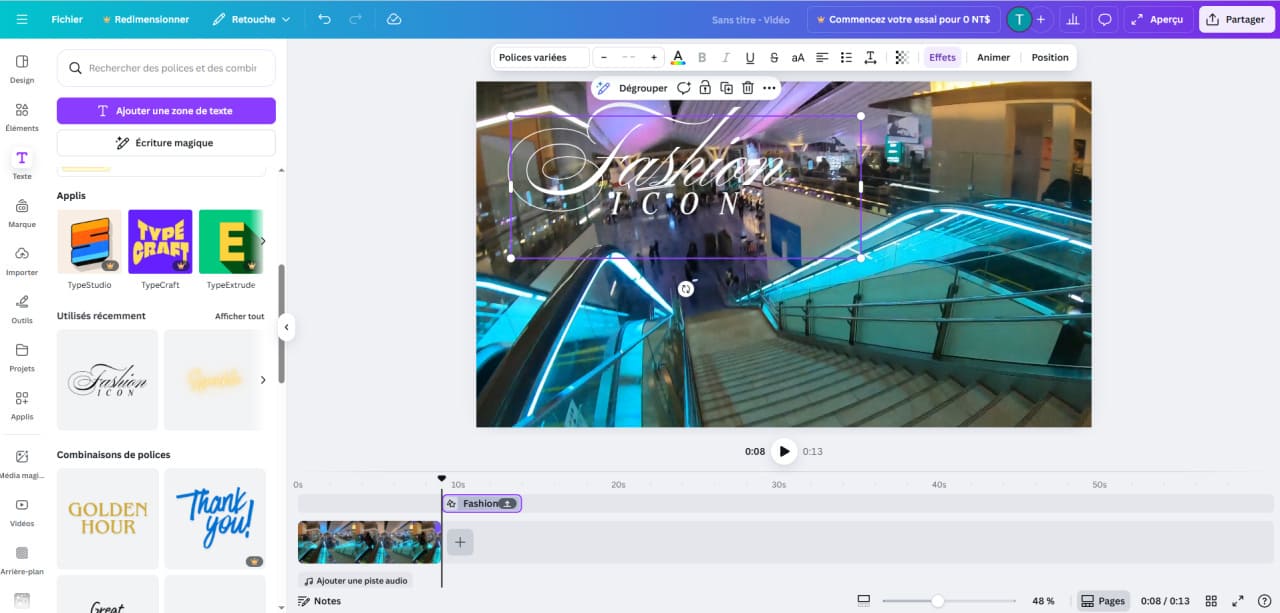 Canva éditeur vidéo en ligne