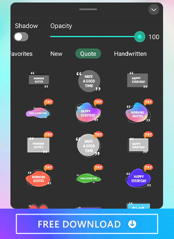 PhotoDirector App - Choose “Text Bubble” from “Text”