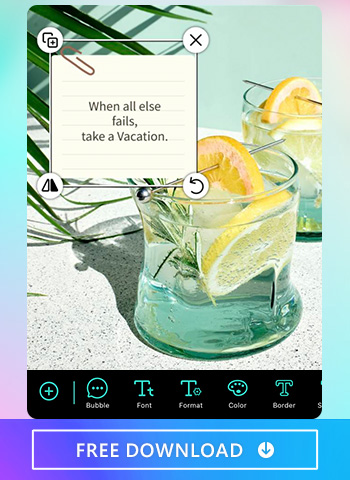 PhotoDirector App - Choose “Text Bubble” from “Text”