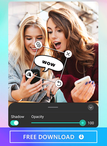 PhotoDirector App - Choose “Text Bubble” from “Text”