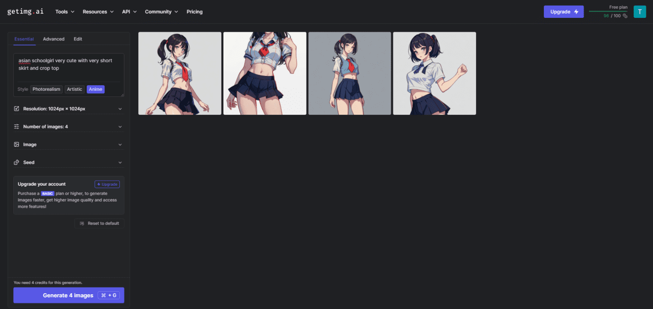 Getimg.ai Anime-Generator