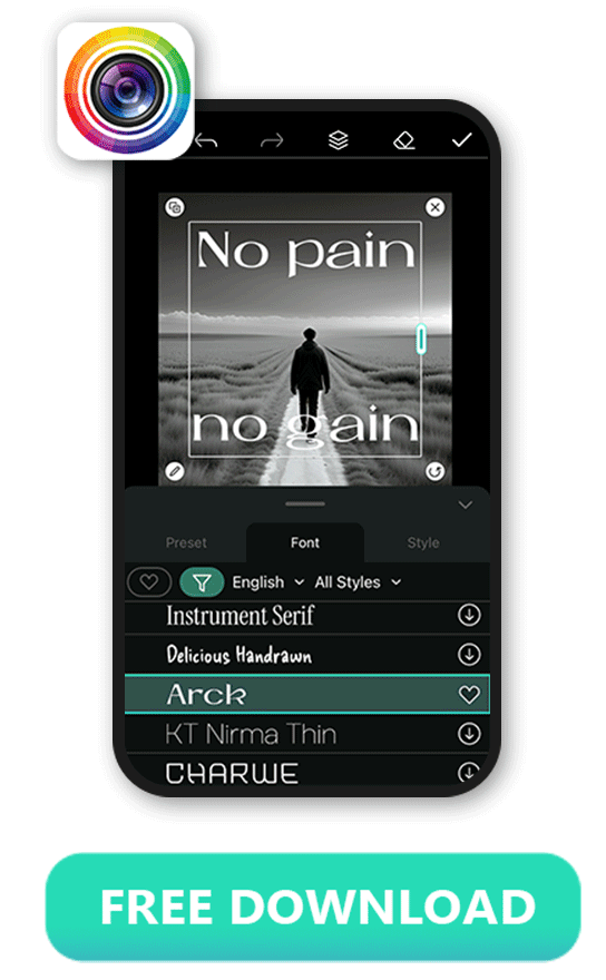 PhotoDirector App - Multi-Language Fonts