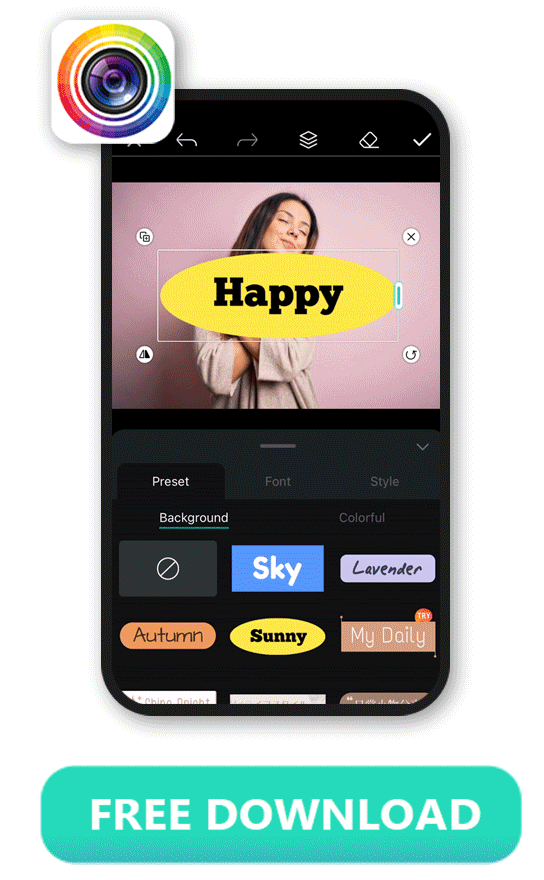 PhotoDirector App - Creative Font Design