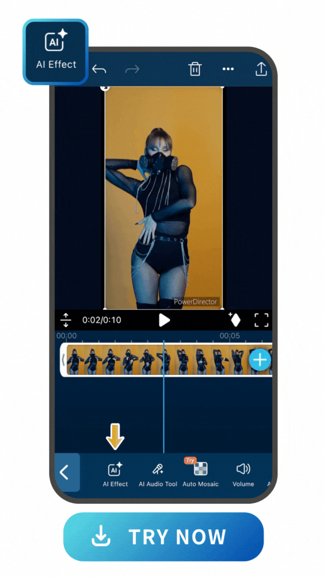 PowerDirector App - AI Body Effects