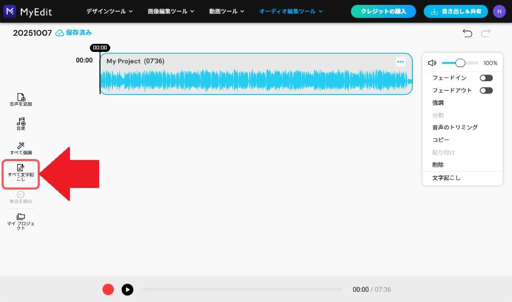 MyEditの使用画面