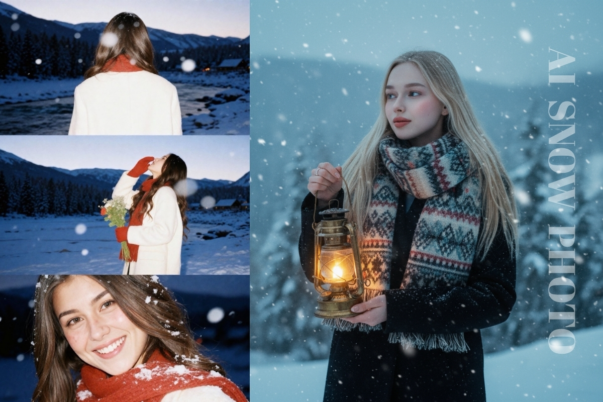 How to Create AI Snow Photo Effects? One Click to Generate Dreamy Winter Scenes and Make Them Move!