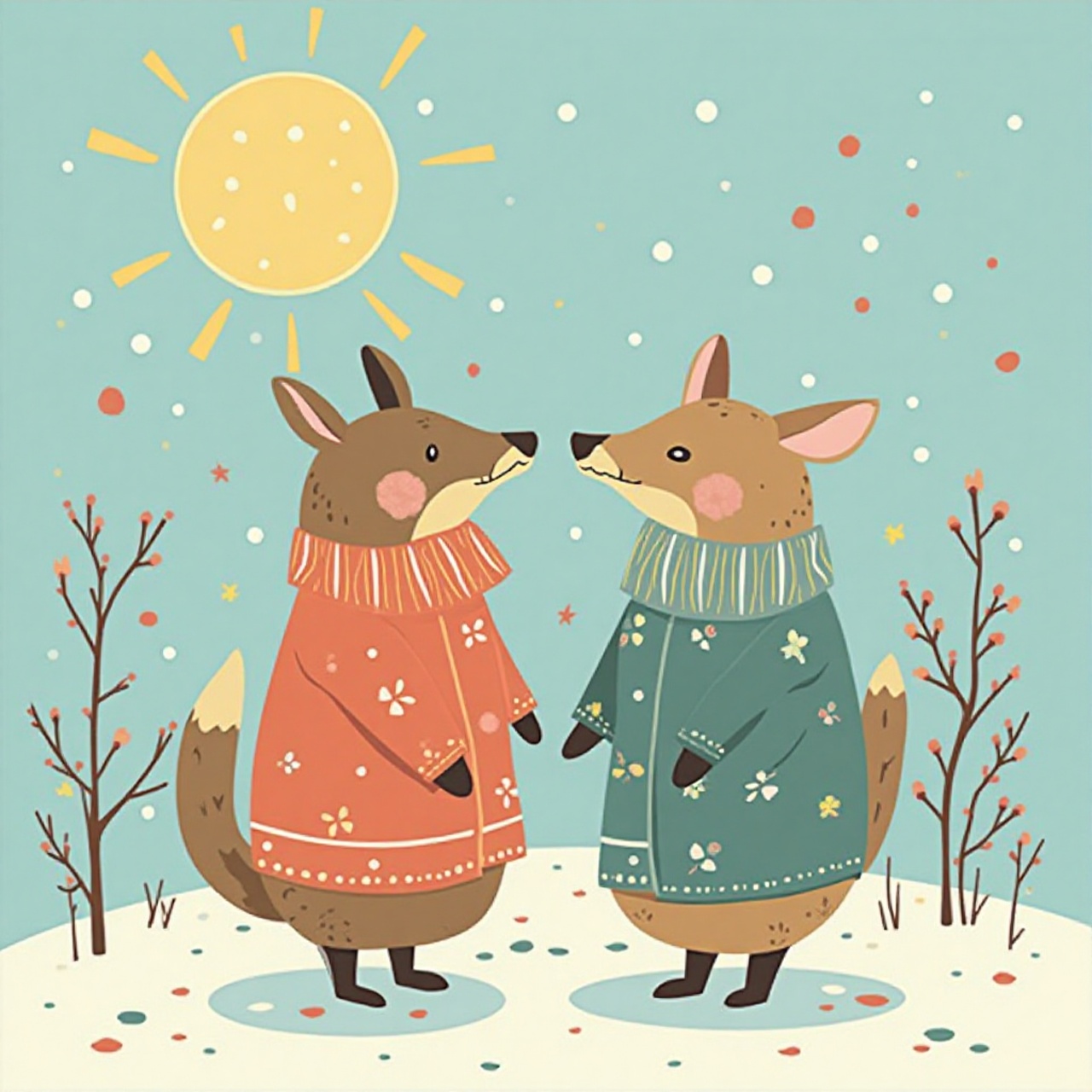 天氣冷問候底圖