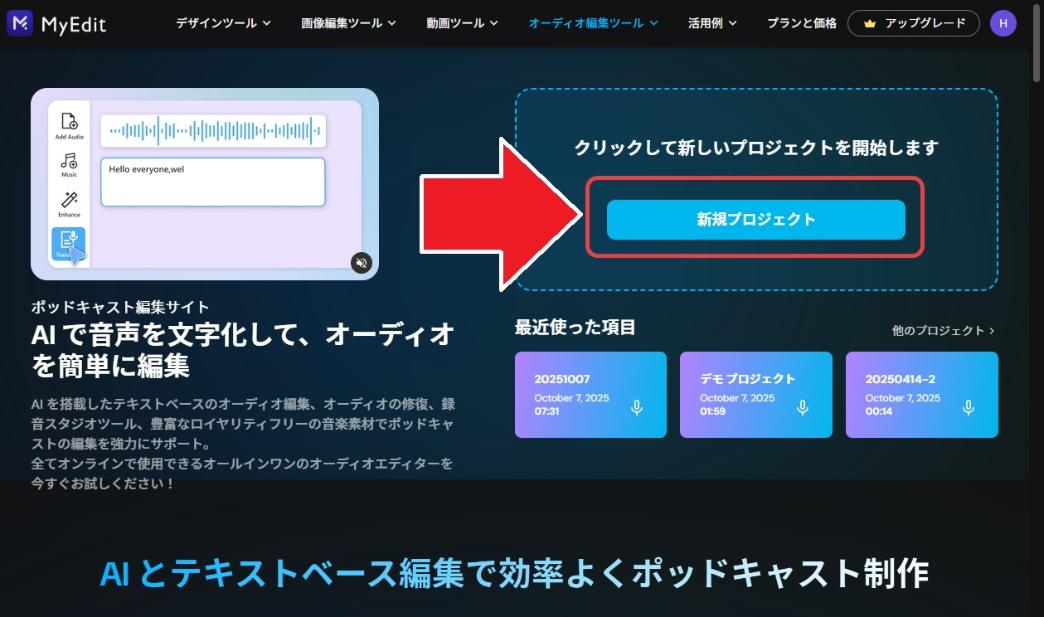 MyEditの使用画面