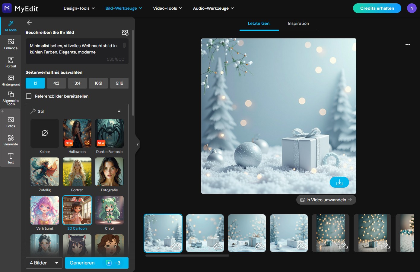 MyEdit - Weihnachtsgrüße gestalten