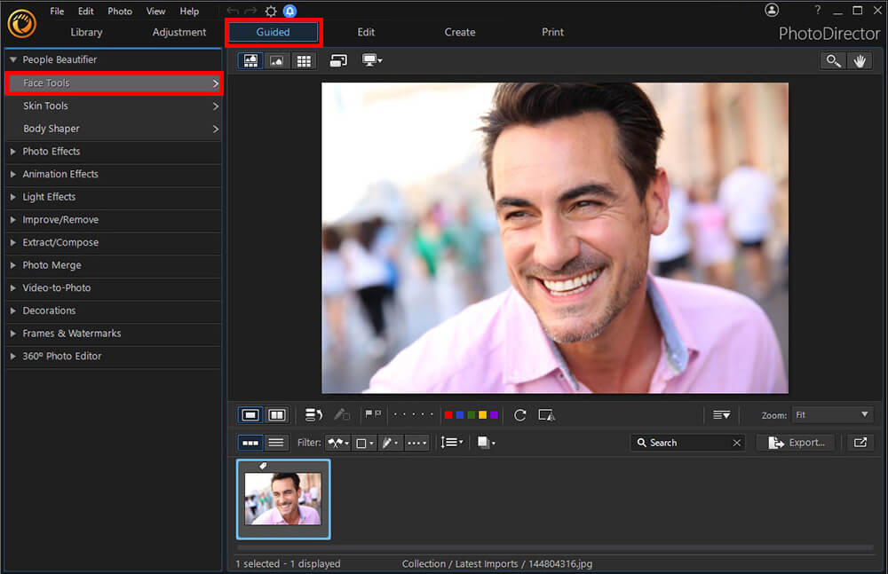 PhotoDirector - Face Tools
