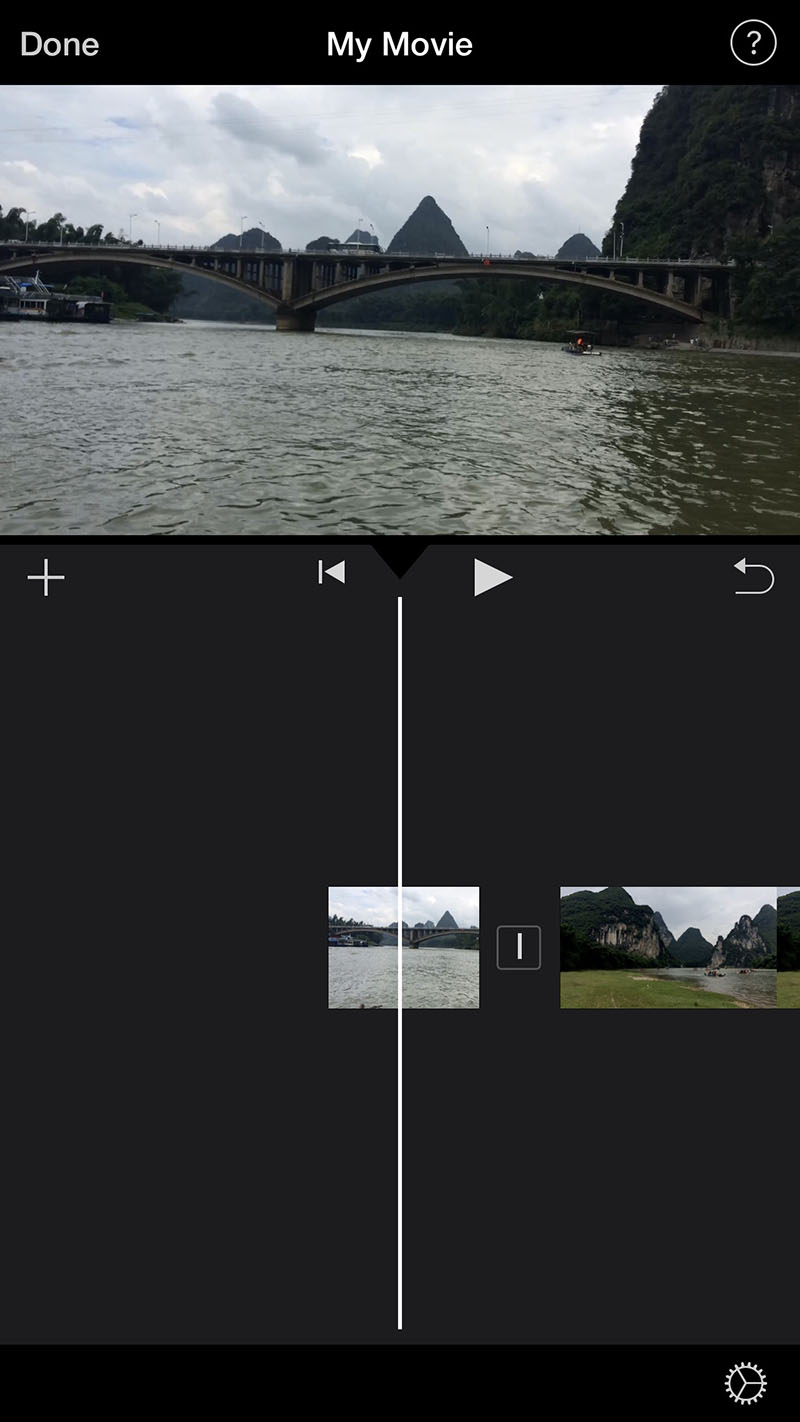 iMovie Interface