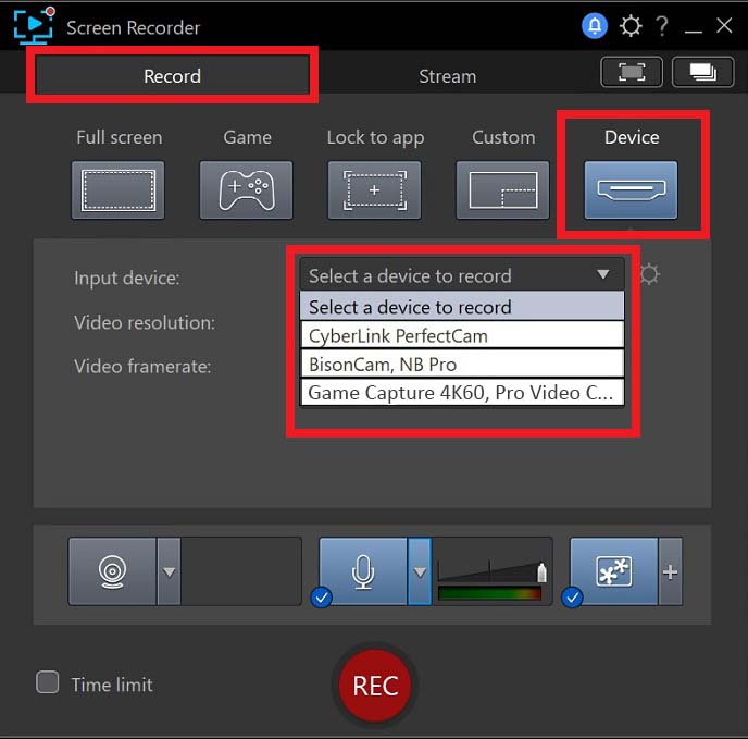 Screen Recorder 4 - Input Device