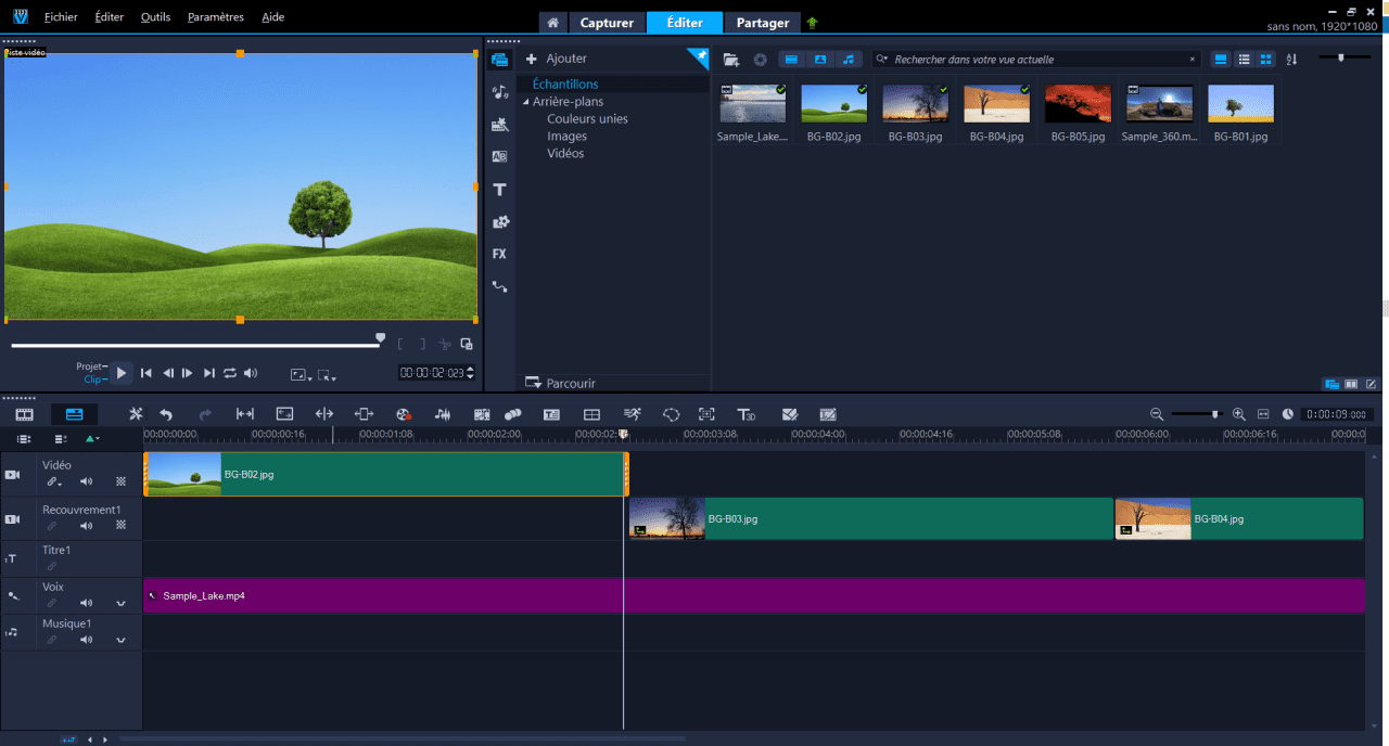 Corel VideoStudio interface