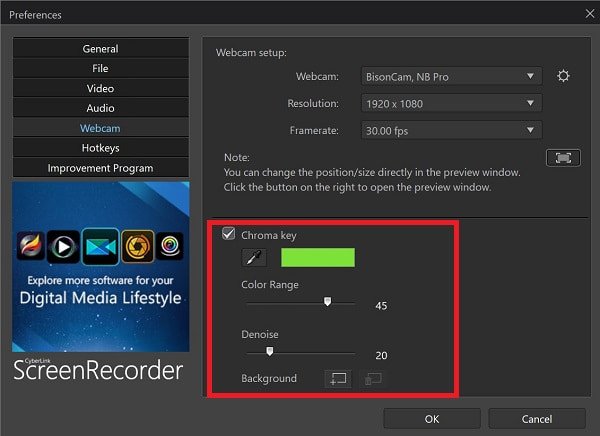 Screen Recorder 4 - Webcam Chroma Key