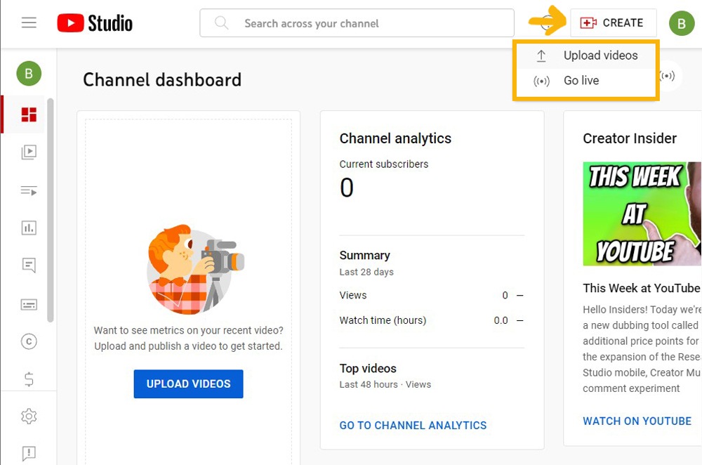 YouTube Studio - Upload