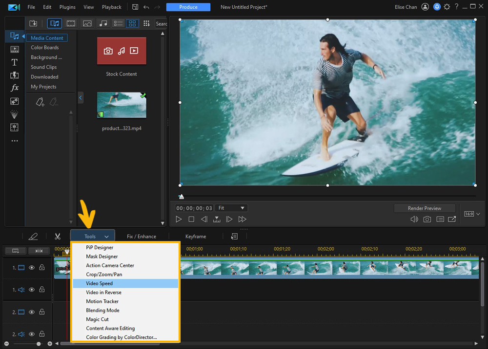 Come velocizzare o rallentare video con PowerDirector