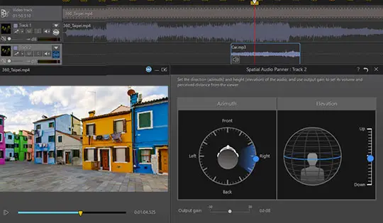 Audio panoramique spatiale