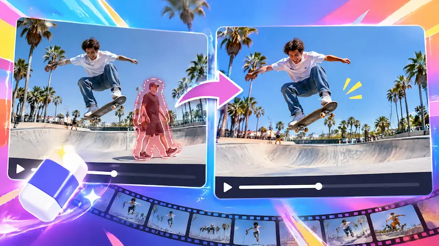 Social-Media-Clips mit aufgeräumten Hintergründen
