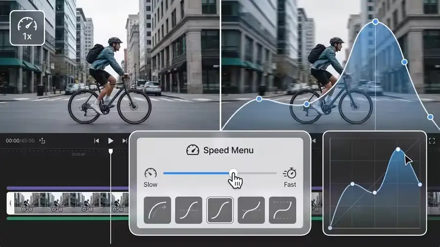 Un menu vitesse pour un réglage sur-mesure