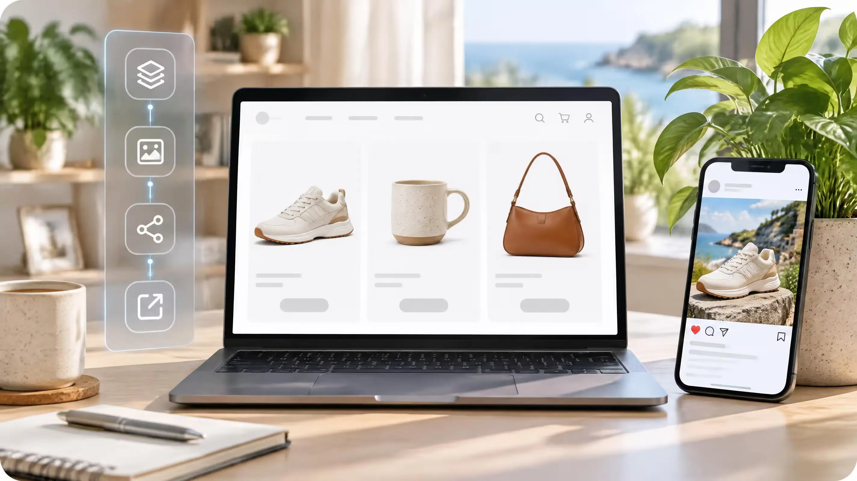 Créez des photos produits et des visuels prêts à publier