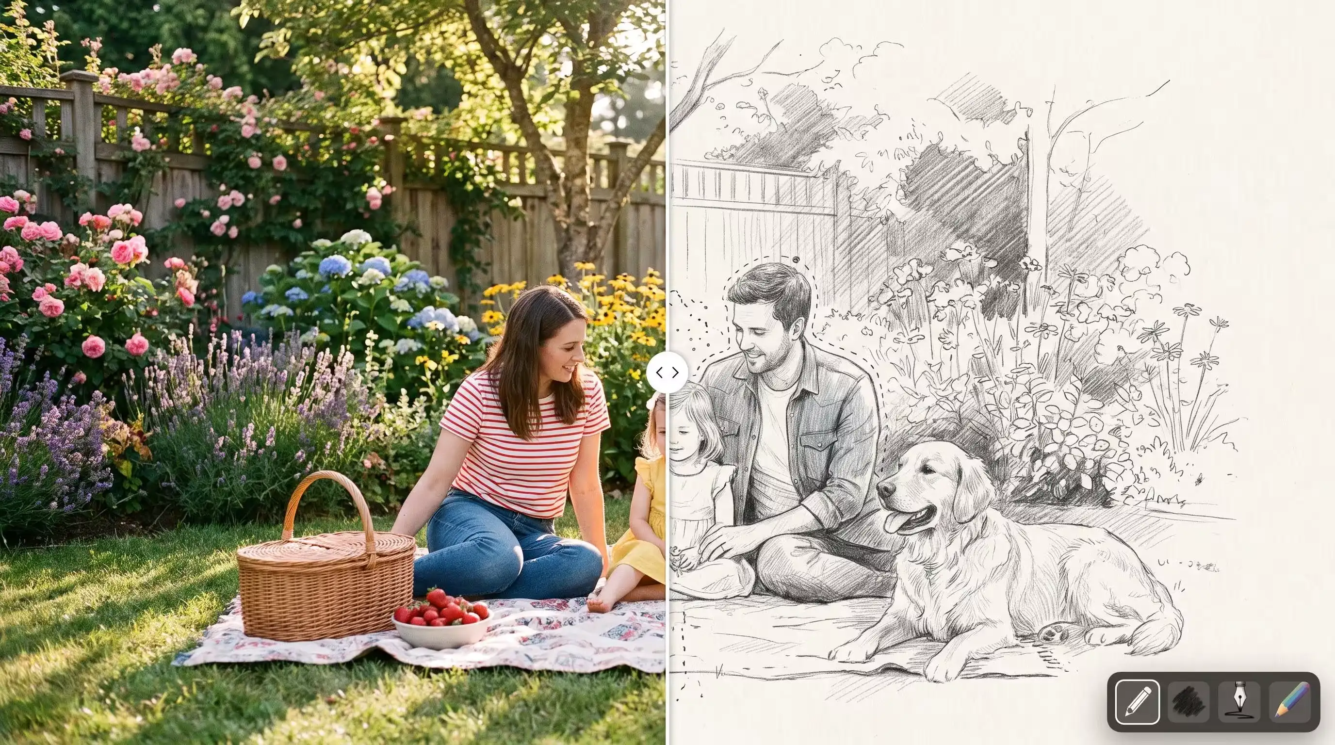 Transformez un portrait en dessin au crayon