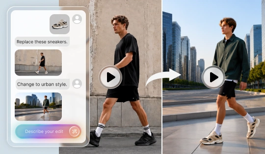 Edición de video con IA vía chat