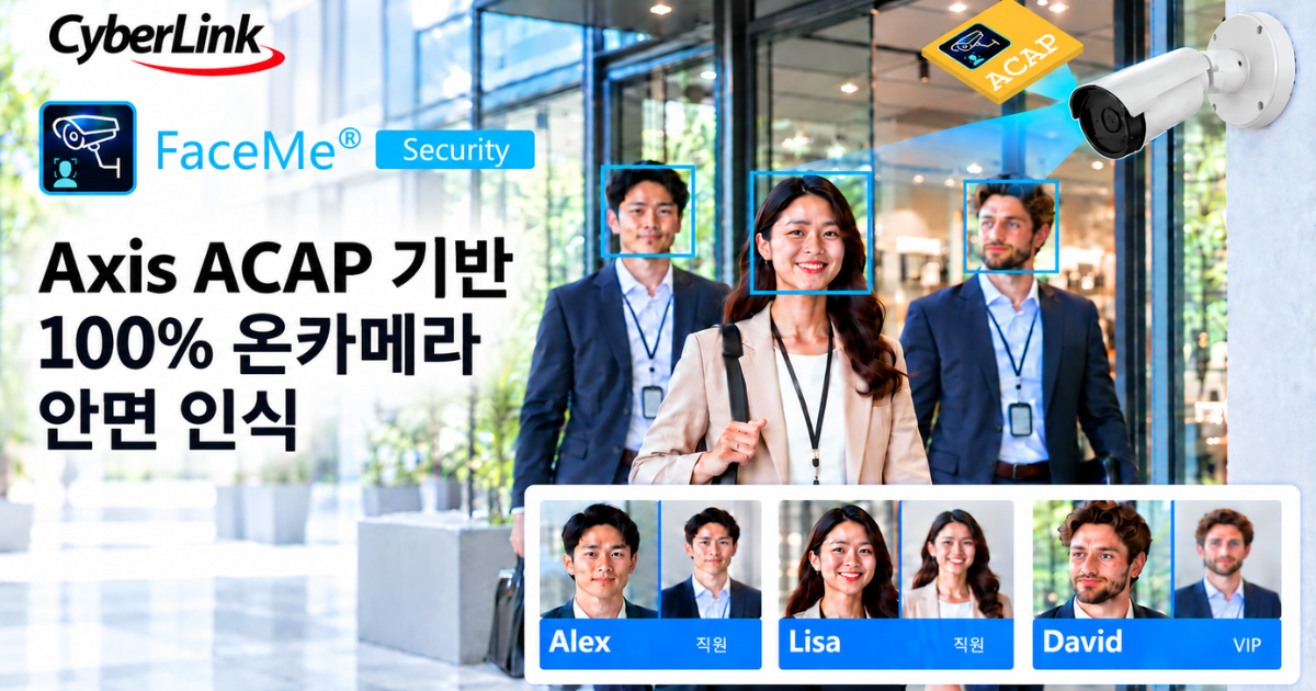 CyberLink FaceMe&reg; Security 8.9.2, Axis ACAP 기반 100% 온카메라 안면 인식 구현