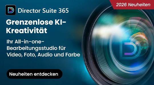 Innovative KI-Technik. Grenzenlose Möglichkeiten. Ihr All-in-one-Kreativpaket für die Bearbeitung von Video, Foto, Audio und Farbe.