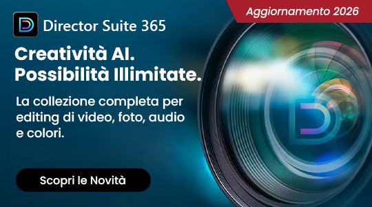 Tecnologia AI Innovativa. Possibilità Illimitate. La tua collezione creativa tutto-in-uno per montaggio di video, foto, audio e colori.