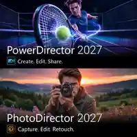 
  Boîte de vente du pack PowerDirector 2027 + PhotoDirector 2027
