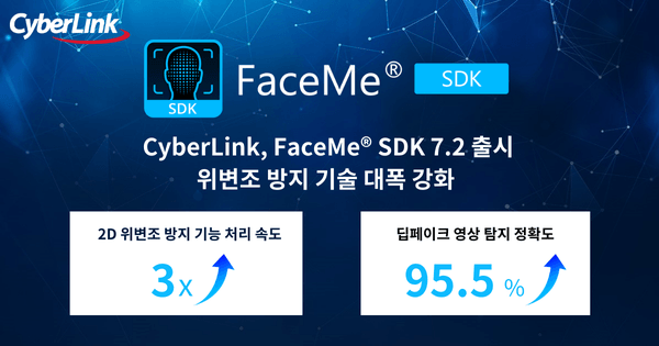 CyberLink, FaceMe® SDK 7.2 출시, 위변조 방지 기술 대폭 강화